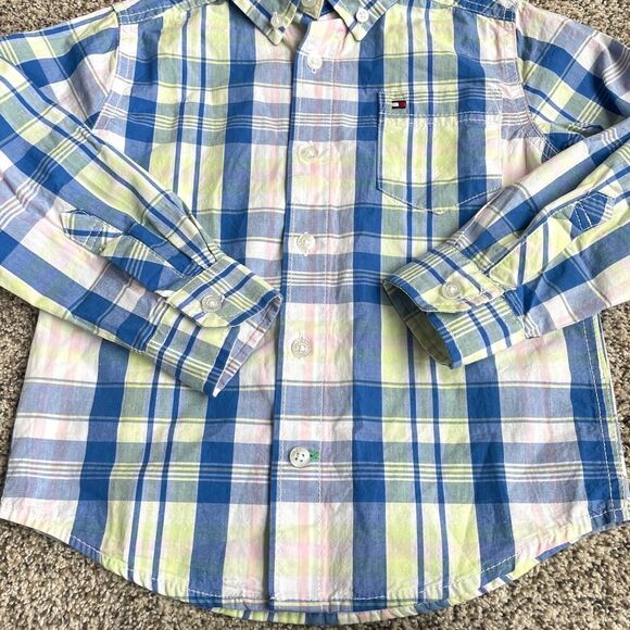 Tommy Hilfiger Toddler Boy Flannel Button Up Shirt - Size: 4 - Picture 4 of 5
